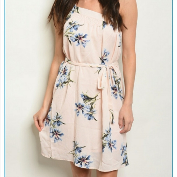 PEACH FLORAL DRESS - Picture 3 of 3